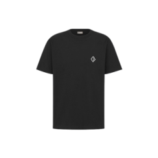 디올 다이아몬드 티셔츠 블랙 코튼 저지