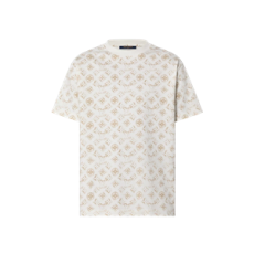 루이비통 모노그램 샌드 모티프 코튼 티셔츠 화이트