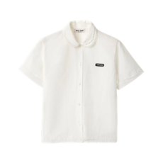 미우미우 슬럽 포플린 셔츠 화이트