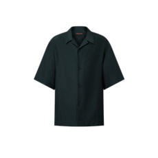 루이비통 미니 모노그램 실크 코튼 블렌드 쇼트 슬리브드 셔츠