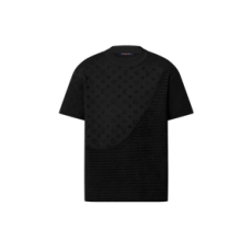 루이비통 그래픽 자카드 쇼트 슬리브드 크루넥