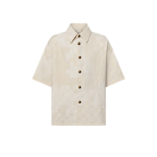 루이비통 다미에 쇼트 슬리브드 데님 셔츠