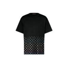 루이비통 모노그램 그라데이션 장식 반팔 크루넥 블랙