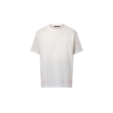 루이비통 모노그램 그라데이션 장식 반팔 크루넥 밀키 화이트