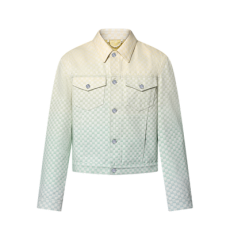 루이비통 다미에 그라데이션 자카드 데님 재킷