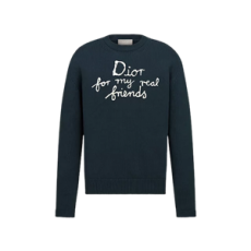 디올 DIOR AND HYLTON NEL 스웨터 블루 코튼 블렌드 저지