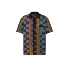 루이비통 다미에 쇼트 슬리브드 코튼 니트 셔츠