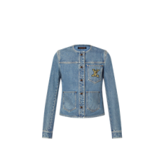 루이비통 데님 피티드 재킷