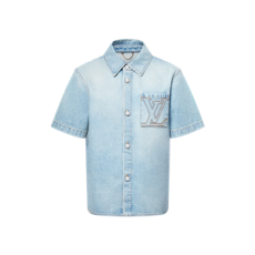 루이비통 숏슬리브 데님 셔츠 인디고 토바코