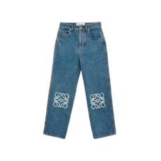 로에베 아나그램 배기 진 미드 블루 데님