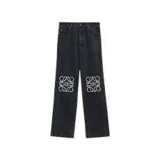 로에베 아나너그램 배기 데님 진 블랙