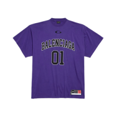 발렌시아가 바스켓볼 시리즈 오버사이즈 티셔츠 퍼플