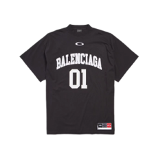 발렌시아가 바스켓볼 시리즈 오버사이즈 티셔츠 블랙