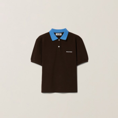 미우미우 코튼 피케 폴로 셔츠