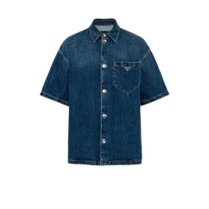 프라다 블루 데님 셔츠