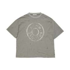 아크네 스튜디오 로고 티셔츠 릴렉스 핏 모스 그린