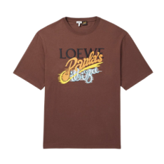 로에베 파울라스 이비자 코튼 저지 티셔츠 브라운