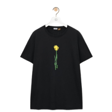 로에베 릴렉스 핏 코튼 저지 블랙