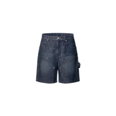 루이비통 데님 워크웨어 쇼츠 인디고