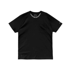 크롬하츠 넥 레터 로고 티셔츠 블랙