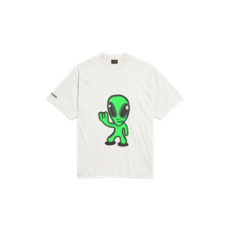 발렌시아가 하이 데어 드리플리 미디엄 핏 티셔츠 더티 화이트