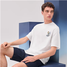 에르메스 H 퍼즐 레더 티셔츠 화이트