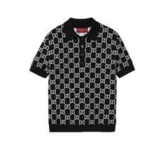 구찌 리버서블 GG 울 자카드 폴로 셔츠