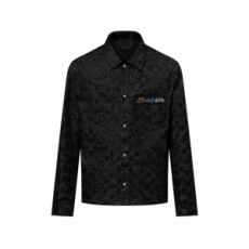 루이비통 모노그램 무아르 자카드 실크 오버셔츠