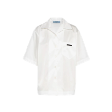 프라다 리나일론 개버딘 숏슬리브 셔츠 화이트