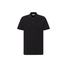 디올 CD 이니셜 로고 피케 반팔 폴로 티셔츠