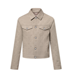 루이비통 모노그램 엠보스드 데님 재킷 아이보리