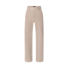 루이비통 모노그램 엠보스드 스케이트 팬츠 아이보리