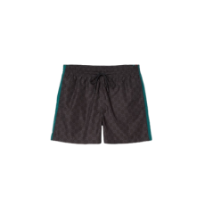 구찌 GG 프린트 나일론 스위밍 쇼츠 블랙