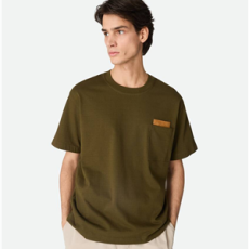 보테가베네타 피마 코튼 저지 티셔츠 파인 그린