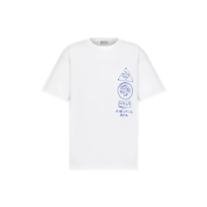 디올 힐튼 티셔츠 화이트 코튼 저지