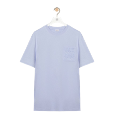 로에베 릴렉스드 코튼 티셔츠 라이트 블루
