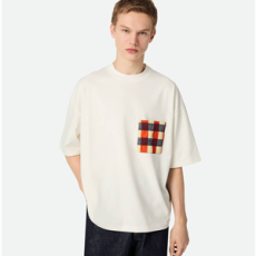 보테가베네타 소프트 코튼 저지 티셔츠 초크