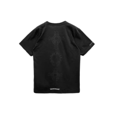 크롬하츠 블랙 트리플 크로스 로고 티셔츠