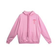 크롬하츠 USA 스크립트 로고 핑크 풀오버 후디