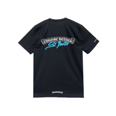 크롬하츠 생바르 스크롤 로고 반팔 티셔츠 블랙