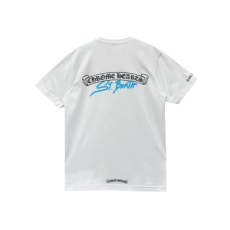 크롬하츠 생바르 스크롤 로고 반팔 티셔츠 화이트