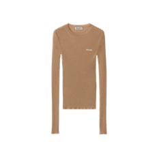 미우미우 캐시미어 실크 스웨터 카멜 브라운