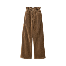 미우미우 워싱 플록 샴브레이 팬츠