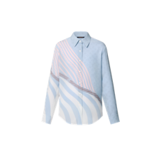 루이비통 실크 웨이브 프린트 셔츠