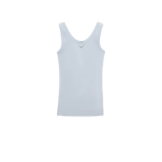 프라다 리브 니트 탑 스카이 블루