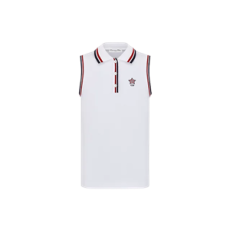 디올 바이브 탱크 탑 화이트 코튼 블렌드 저지 & 쓰리톤 시그니처