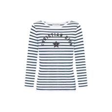 디올 리베라 스웨터 에크루 & 네이비 블루 D-Stripes 린넨 캐시미어 실크