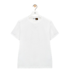 로에베 코튼 레이스 티셔츠 화이트