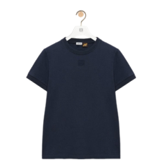 로에베 코튼 레이스 티셔츠 네이비