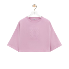 로에베 코튼 크롭 티셔츠 라일락